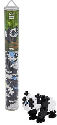 Plus-Plus– Panda - 100 bitar – Byggklossar, Bygga, Utvecklande leksaker för barn, STEM, STEAM, Producerat i Danmark