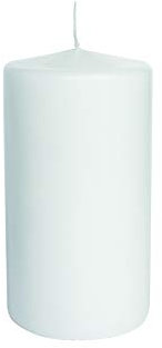 12 candele cero diametro 5 cm altezza 10 cm - Colore Bianco - Durata 35 ore - Non Profumate - Cereria Di Giorgio