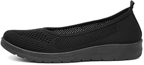 SOFT-LITES. Softlites Womens Black Slip On Ballerina - Size 4 UK - Black