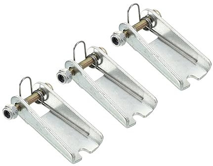 PATIKIL 1,7 Pollici Gancio Sicurezza Kit Chiusura, 3pz Metallo Traino Gancio Sostituzione per Forcella Gancio Rimorchio, Argento