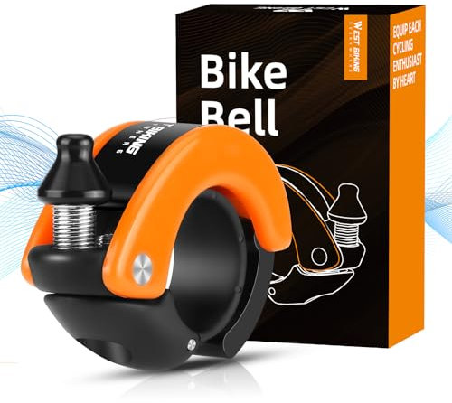ICOCOPRO Bike Bell - 100DB Bicycle Bell with Loud Crisp Clear Sound - Bicycle Bell Adult Kids for 22.2mm Bike Handle - Bike Bells for Road Mountain Bikes Scooter