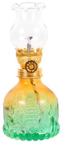 Lámpara de petróleo Hecha de Cristal para Exteriores, rústica, lámpara de petróleo, lámpara de tormenta, lámpara de petróleo Antigua, lámpara de para Boda, Fiesta, Retro, lámpara de