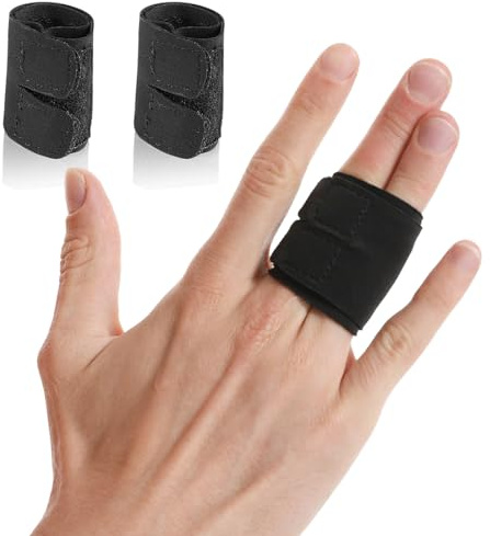 LYQNIHOB 2 pcs Férulas para Dedo - Soporte Reutilizable para Lesiones Deportivas - Elásticas y Ajustables para Baloncesto, Voleibol y Tenis - Protector de Dedos y Anti Hinchazón en Baloncesto