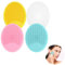 4 Pcs Baby Bath Silicone Brush Handheld Facial Cleansing Brush, Face Scrubbers Exfoliator Brush, Soft Face Scrubber Cradle Cap Massage Manual Exfoliating Brush for Adult Baby All Kinds of Skins