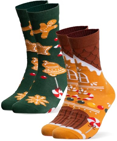 Occulto Jul Strumpor Män & Kvinnor 2 pack (modell: Santa)