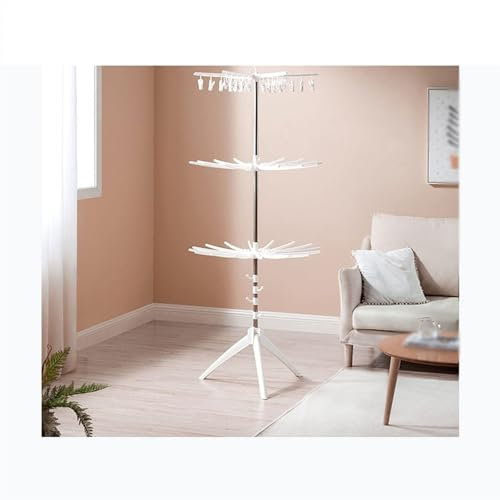 Percha plegable multifuncional con diseño de paraguas para cuarto de lavado, tendedero de secado de suelo