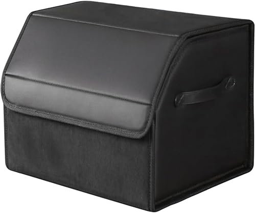 Veftsvy Contenitore per Bagagliaio Auto, Borsa Porta Attrezzi Veicoli, Borsa del Bagagliaio, Organizer per Auto Pieghevole, Organizer da Campeggio Impermeabile con Coperchio, in pelle