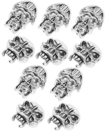 Gogogmee 10 Piezas Anillos de Aleación para Trenzas y Dreadlocks Diseño Retro y Acabado Brillante, Accesorios para Decoración de Cabello en Cosplay