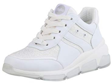 Buffalo Damen Low-Top Sneaker Batter STILL, Damen Halbschuhe,Women's,Woman,schnürschuhe,schnürer,Halbschuhe,straßenschuhe,Weiß (White),39 EU / 6 UK