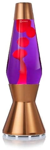 Mathmos Lámpara de lava Astro Cobre | Inventores británicos del clásico de diseño de 1963 | Lámpara de lava Violeta/Rojo fabricada a mano en Gran Bretaña según estrictas normas de seguridad