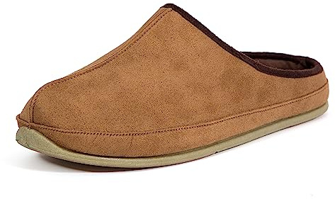 Deer Stags Mens Grizzly Slippers, Chestnut, 12 Wide