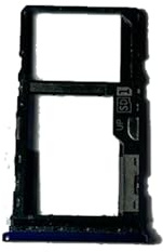 Generico Repuesto compatible con Motorola Moto G9 Play XT2083 - Bandeja para soporte adaptador de ranura para tarjeta SIM + compartimento memoria Micro SD (azul)