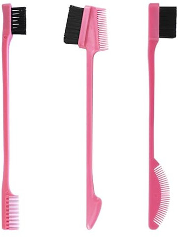 iLamvie 3 Stück Doppelseitiger Haarkamm,Augenbrauenbürste,Haargel, Styling,Salon, Haarzubehör,Haarpflege/Styling,Färbeprodukt, Haarkantenbürste,Haar Bürste