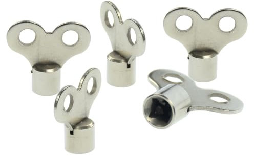 Llave de purga de radiador, llave de reloj de válvula de radiador para purga y ventilación de aire, llaves cuadradas de válvula de purga de radiador para muchos calentadores de radiadores, paquete de