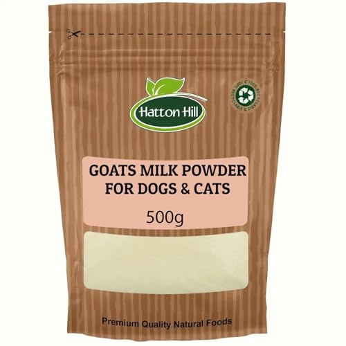 Goats Milk Powder for Dogs & Cats 500g by Hatton Hill | Goat Milk for use as High Protein, Hypoallergenic Digestion, Anti-inflammatory Powdered Instant Meal Topper