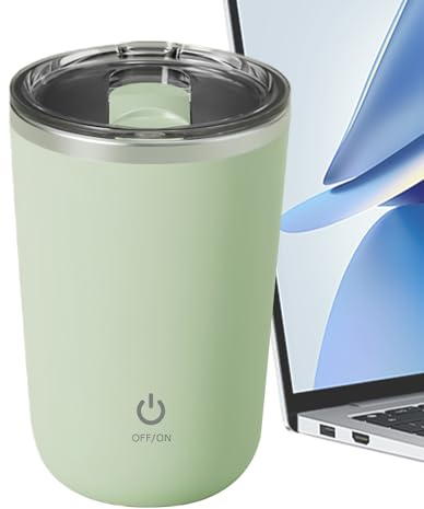Uonguon Tasse à café auto-mélangeuse – Rechargeable et portable 350 ml, tasse à café magnétique automatique – pour boissons chaudes et froides, thé, shakes, poudre, femmes, hommes, professionnels
