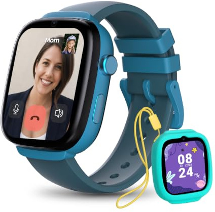Smart Watch per bambini MX3 | Videochiamata 4G LTE e GPS Tracker | Pulsante SOS e Zone Sicure | Modalità Classe e Controlli Parentali, Registro Compiti e Umore, IP68, Smartwatch per bambini dai 4 ai