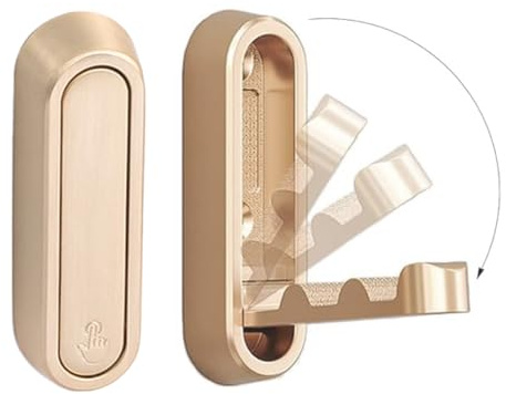 WUYJI Ganchos multiuso, Perchero plegable de 1 pieza, perchero de pared, adecuado para baños, cocinas, dormitorios y oficinas (dorado)