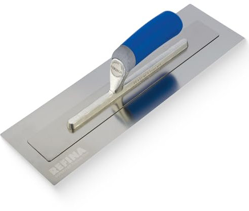 REFINA SUPERFLEX-2 Plastering Trowel - 16 x 4.75 (405 x 120mm) Flexible 0.4mm Stainless Steel Blade for Finishing Walls & Ceilings - Lightweight Plastering Tools & Construction Tools