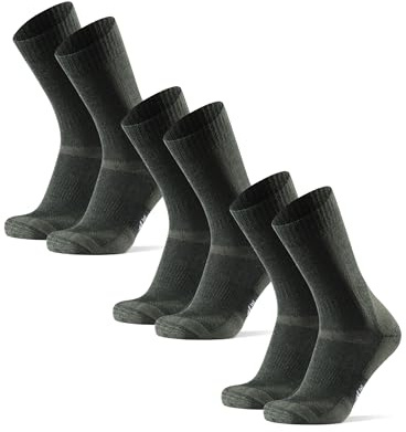 DANISH ENDURANCE Calcetines de Senderismo Unisex, Calcetines de Lana Merino con Acolchado Antiampollas, 3 o 5 Pack Grün 39-42