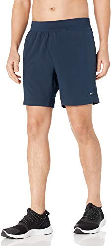 Amazon Essentials Pantaloncini Sportivi da Corsa e Allenamento Elasticizzati con Interno Gamba di 17,8cm Uomo, Navy - Originale, S