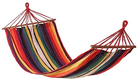 ATOSA hamaca textil con barra 200*100 cm multicolor rojo