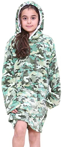 A2Z 4 Kids Oversized Hoodie Blanket Soft Fleece Kangaroo Pocket | Super Soft Warm Snuggle Sweatshirt Hoodie for Kids Cozy Comfort Wear