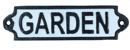 Plaque de jardin en fonte pour porte, mur, maison, portail, clôture, cour, abri de jardin