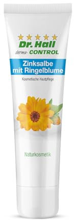 Dr. Hall Zinksalbe mit BIO Ringelblumenextrakt, naturkosmetik, entzündungshemmend und pflegend mit Bienenwachs und Mandelöl, Mengenangebote 1