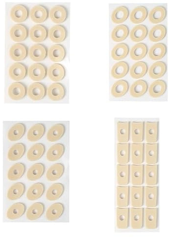 Eowppue 90 Piezas Almohadillas de Espuma para Callos, Cojines de MaíZ, Anillos para Callos, ApóSitos para Ampollas, Callos, Reduce El Dolor de Pies y Talones en Los Dedos de Los Pies, 4 Formas