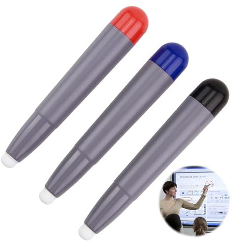 3 Bolígrafos de Lápiz, Bolígrafo de Pizarra Interactiva para Placas Inteligentes de Pantalla Táctil, Ideales para Presentaciones Multimedia y Aulas Digitales, Compatibles con Tablets y Smartboards