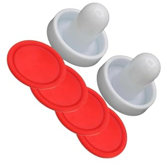BEALIFE Mångsidiga tillbehör till bordsspel, inklusive airhockey-pucker och -mattor, underhållning av vänner på inomhusfester, arkadspel, Vit Putter, 6 cm