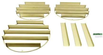 3 unidades de estantería de pared para esmalte de uñas, soporte de metal, soporte de pared, forma redonda, soporte para esmalte de uñas, soporte de exhibición para salón de uñas, organizador para