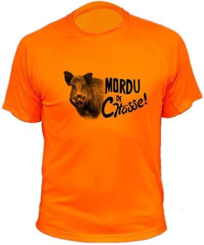 Tee Shirt, Mordu de Chasse, Sanglier