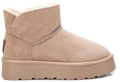 XTI - Botín Mujer Beige - Calzado Cómodo y Versátil - Moda casual - Modelo 14219702 (Talla 38)