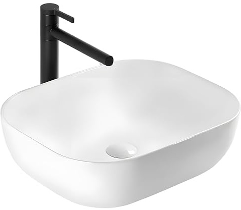 Rea MONA SLIM Tvättställ badrum Handfat 505 x 400 x 140 mm Keramik (Vit)