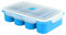 Bac de congélation en silicone avec couvercle, Grand bac à glaçons pour soupe Plateaux de congélation pour aliments pour bébés Récipients de congélation pour soupe Moules de congélation, Bleu