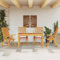 Keyroto Gartenmöbel Set Holz 4+1-4 Hochlehner Stühle klappbar mit Tisch Wetterfest Akazie Garten Sitzgruppe Garten Terrassenmöbel-Set Sitzgarnitur Garten-Essgruppe 140 x 80 x 74 cm