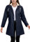 ATLASLAVA Regenjacke Damen Lang Wasserdicht Regenmantel mit Kapuze PU Trenchcoat für Outdoor Wandern Camping Saphirblau L