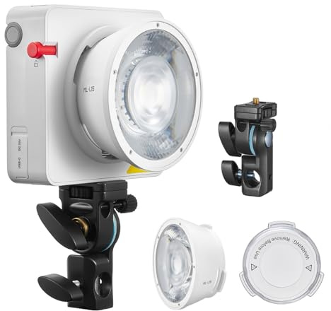 Godox ML100R 100 W LED-videolampa, 1800–10000K RGB-fotolampa, CRI 95+, 14 effekter, godox-bajonett, 30 m appstyrningsavstånd med linsreflektorkopp ML-L15-hållare AD-E2