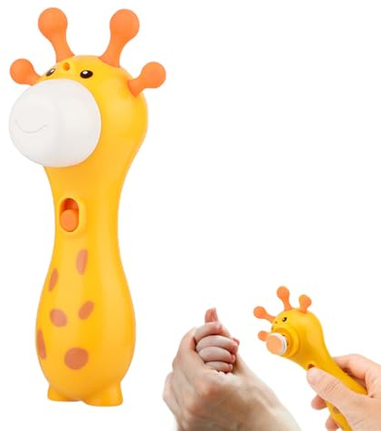 NHQZ Forma a giraffa Regolazione a due livelli 6 testine di ricambio limetta unghie neonato Tagliaunghie Elettrica Lima per Unghie per Bambini per Neonato con Luce