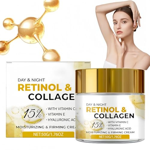 Retinol Cream for Face Anti Aging,Wrinkle Cream for Face Neck with Collagen Hyaluronic Acid,Anti-Wrinkle Moisturiser & Skin Tightening Cr/eam for Fac/e,Night Cre/am for Women Anti Aging,Firm Skin