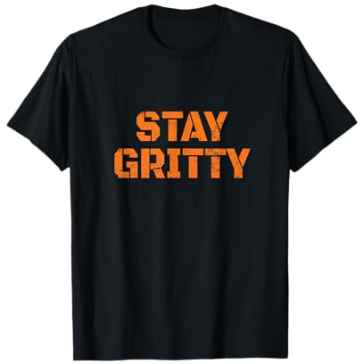 STAY GRITTY Funny Ice Hockey Philly Vintage T-Shirt