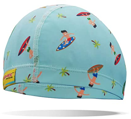 Cheekaaboo Kids Swim Cap | Soft Stretch Spandex Quick-Dry Fabric | Comfortable Toddler Swimming Cap for Boys & Girls 2-8 Years