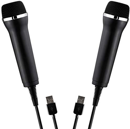 Lot de 2 microphones SK USB pour Playstation PS5 PS4 PS3 / Xbox One/Nintendo Wii U Switch/PC // Microphone USB universel pour karaoké, Lets Sing, SingStar, etc.