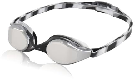 Speedo Unisex Kinder Hyper Flyer Schwimmbrille | Bequeme Passform | Verstellbares Design | Anti-Beschlag | Wasserdicht Schwimmbrille, Silber, Einheitsgröße