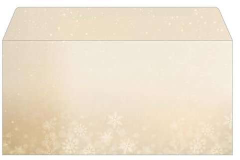 SIGEL DU633 Briefumschläge Weihnachten Golden Christmas Night, gummiert, DIN lang, 25 Stück, aus nachhaltigem Papier