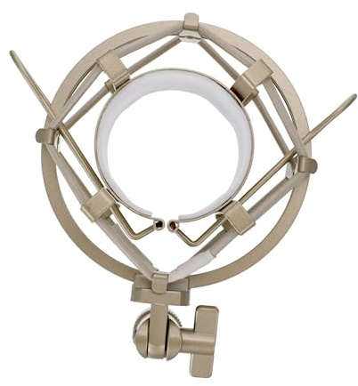 Toyvian Soporte Antivibraciones Metálico Para Micrófono De Condensador, Ajuste De 5 Cm, Color Plateado, Soporte a Prueba De Golpes Adecuado Para Estudios y Transmisiones