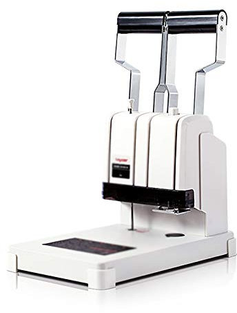 Bürozubehör, Bindemaschine, Bindemaschine, Klebebindemaschine, Finanzbürobedarf, Buchhaltung, Buchbindung, Stanzmaschine (Farbe: Weiß, Größe: 37,8 x 30 x 19,6 cm)