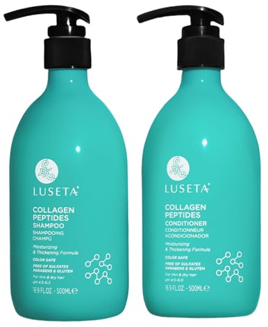 Luseta Purple Shampoo and Conditioner Set (2 * 500ml, Collagen Peptides)